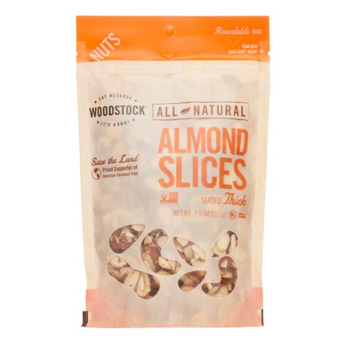 WOODSTOCK - ALMONDS, SLICED, RAW, THICK