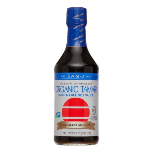 SAN-J - TAMARI SOY SAUCE, REDUCED SODIUM, GF, 20 FZ
