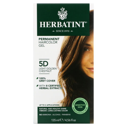 HRBTNT - HAIR COLOR, 5D, LIGHT GOLDEN CHESTNUT