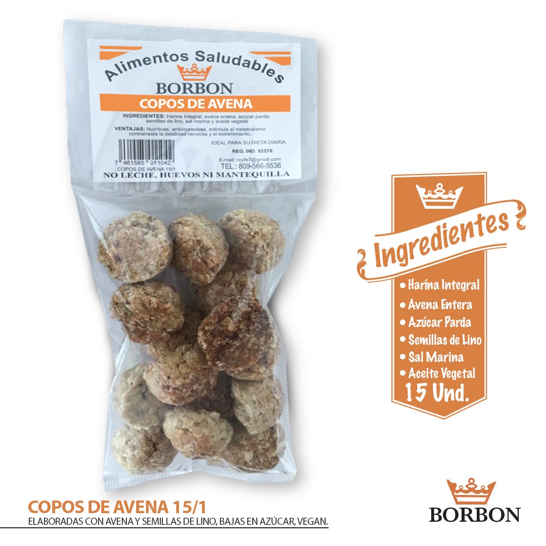 COPOS DE AVENA DE 15 UNIDADES (LOS PEQ)