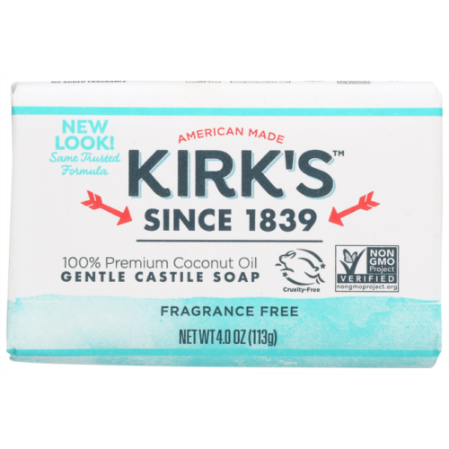 KIRK - CASTILE SOAP BAR, FRAGRANCE FREE