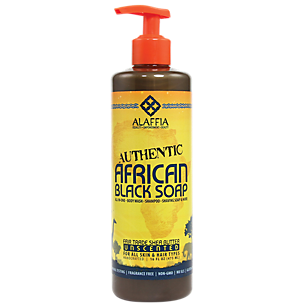 ALAFFIA - BLACK SOAP UNSCENTED, 16 OZ