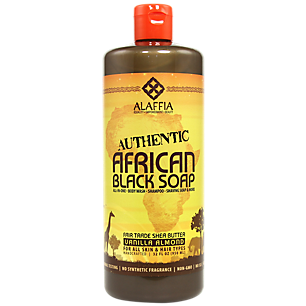 ALAFFIA - BLACK SOAP VANILLA ALMOND, 32 OZ