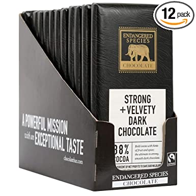 ENDANGERED SPECIES - DARK CHOCOLATE BAR; 88% COCOA