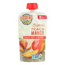 EARTHB - BABY FOOD PUREE, PEACH MANGO