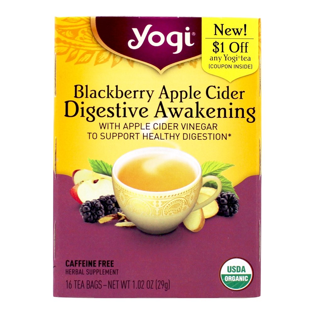 YOGI - TEA, BLACKBERRY APPLE DIGEST,  16 BAG