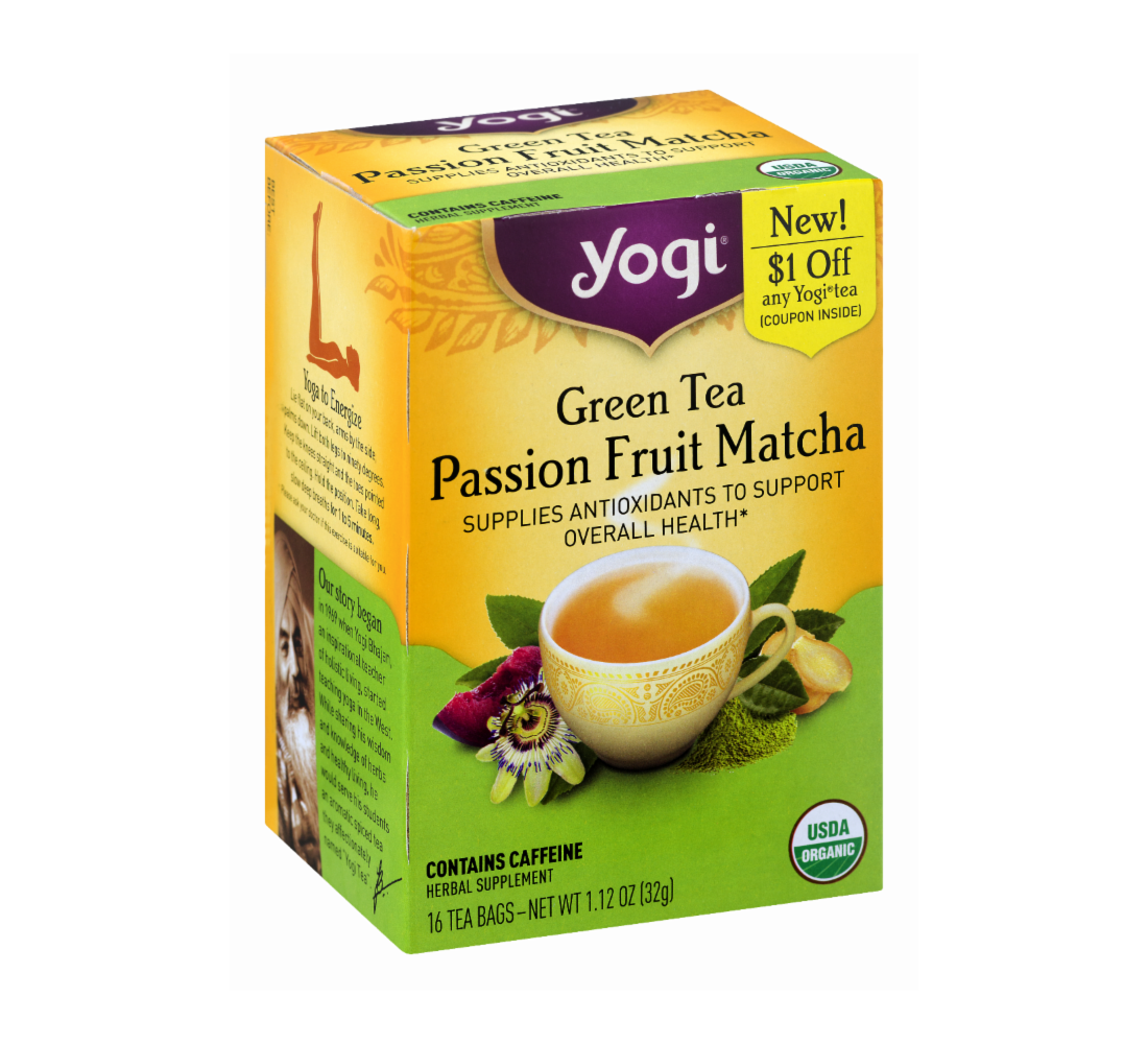 YOGI - TEA, GREEN, PASSION FRUIT MATCHA