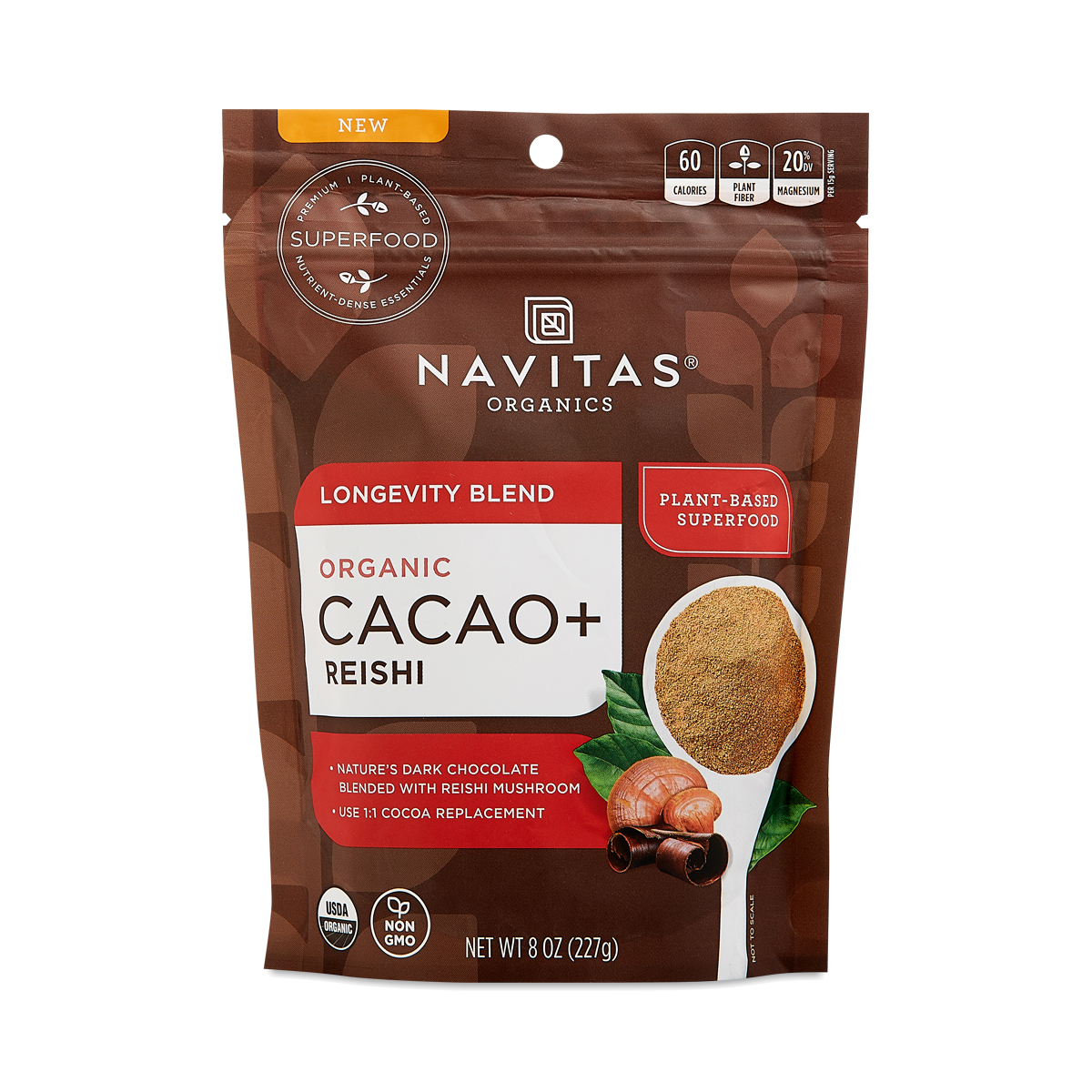 NAVITAS - LONGEVITY POWDER, CACAO + REISHI