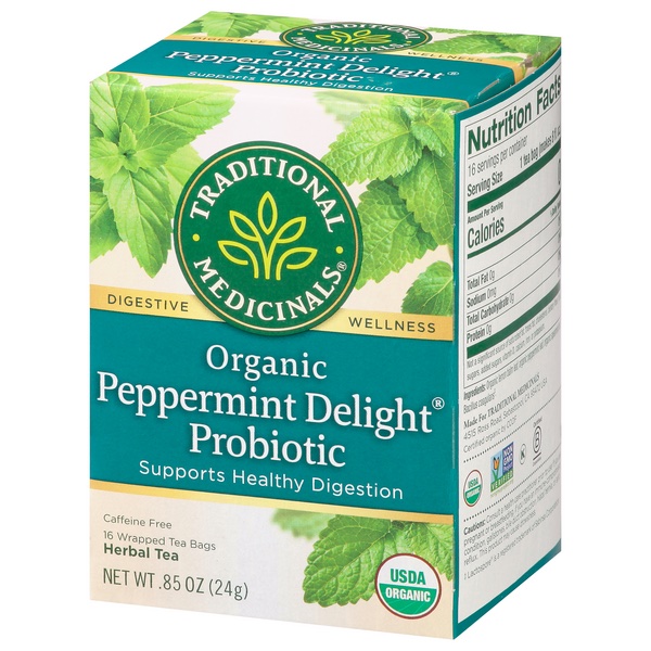 TRADNL - PROBIOTIC TEA, PEPPERMINT DELIGHT