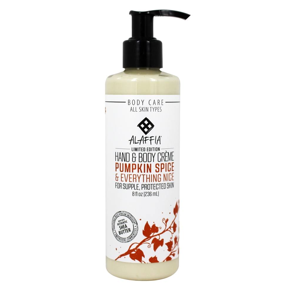 ALAFFIA- HAND & BODY CREAM, PUMPKIN SPICE 8OZ
