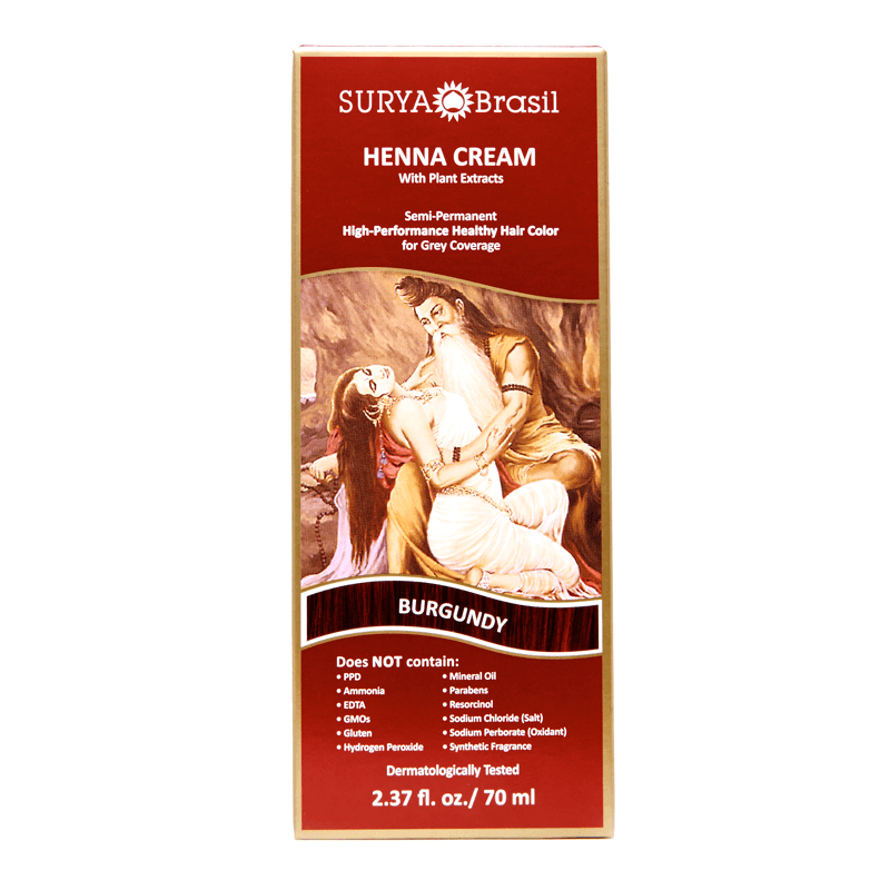 SURYA - HENNA CREAM, BURGANDY