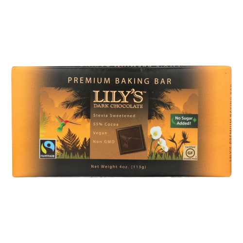 LILYS - BAKING BAR, DARK CHOCOLATE, STEVIA