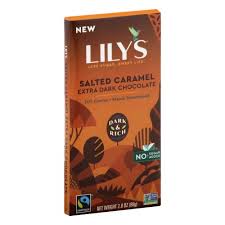 LILYS - BAR, DARK CHOCOLATE 70%, SALTED CARAMEL