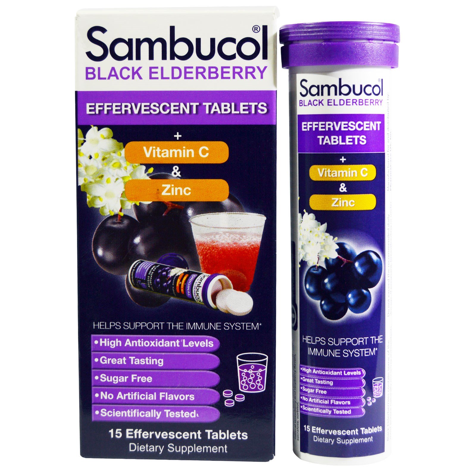 SAMBUCOL - VITAMIN C & ZINC TABLETS