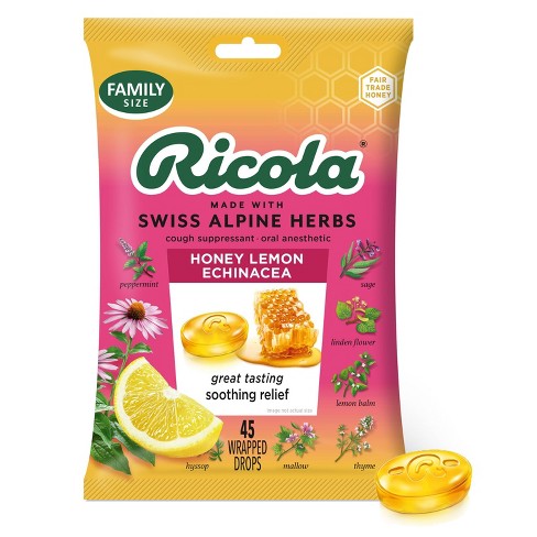 RICOLA - COUGH DROP, HONEY LEMON, ECHINACEA