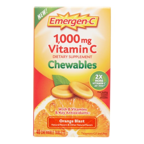 EMERGEN-C - CHEWABLES, ORANGE BLAST