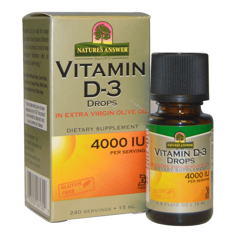 NATURE'S ANSWER - VITAMIN D3 DROPS, 0.5 FL OZ