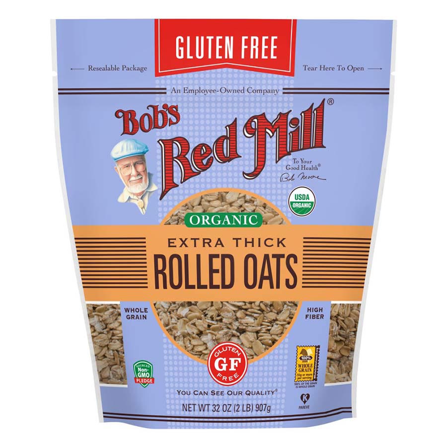 BOB'S - GLUTEN-FREE ORGANIC THICK ROLLED OATS 32 OZ.