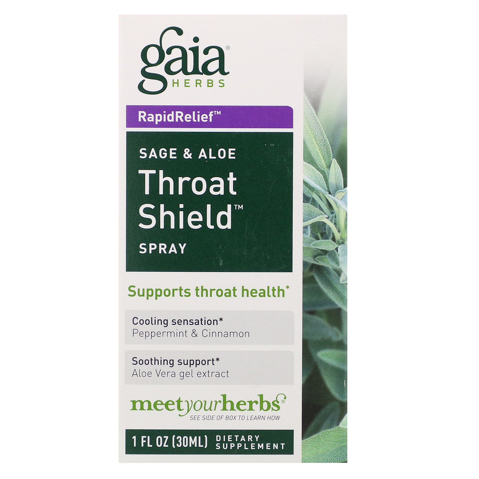 GAIA - THROAT SHIELD SPRAY SAGE ALOE 30 ML