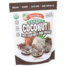 JENNIE - COCONUT BITES, CACAO NIBS & DARK CHOCOLATE