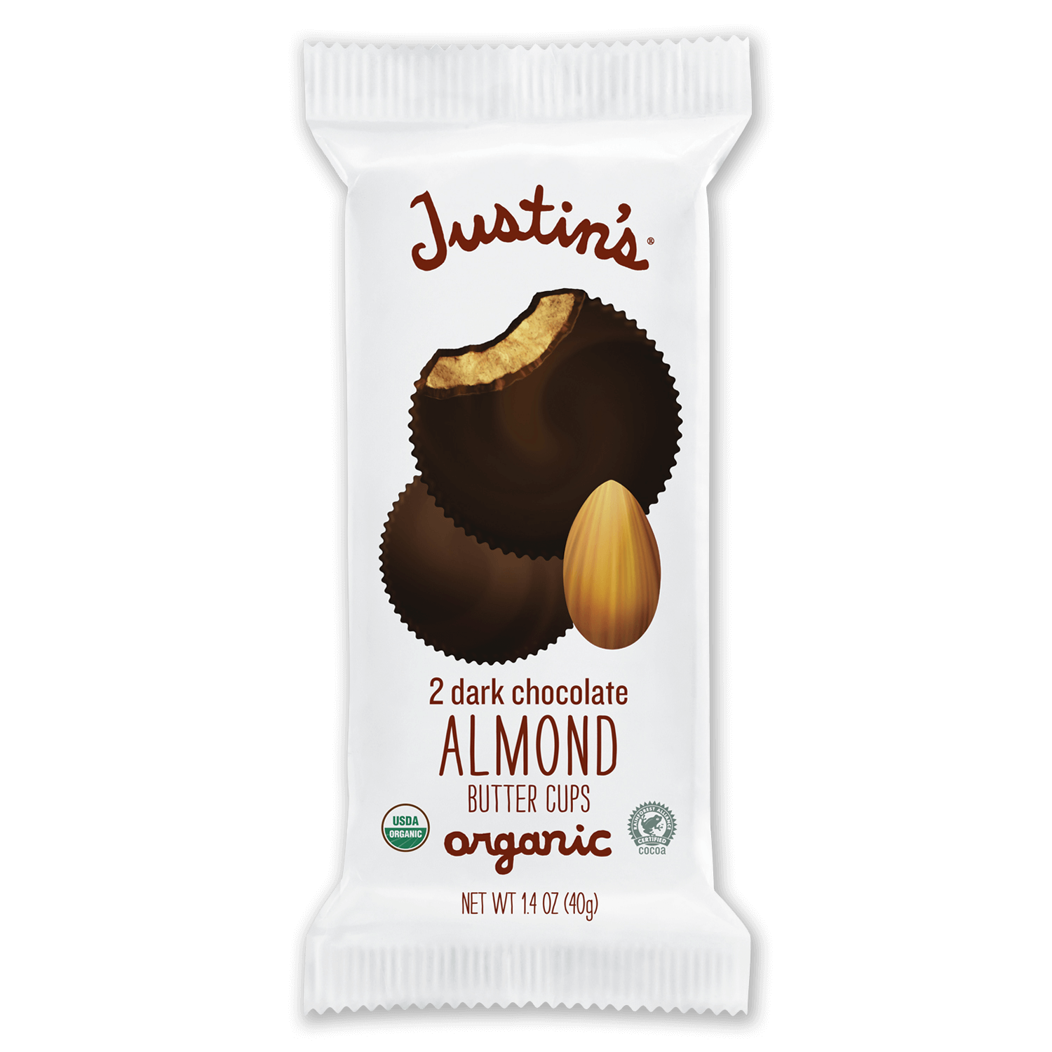 JUSTINS - ALMOND BUTTER CUP, DARK CHOCOLATE