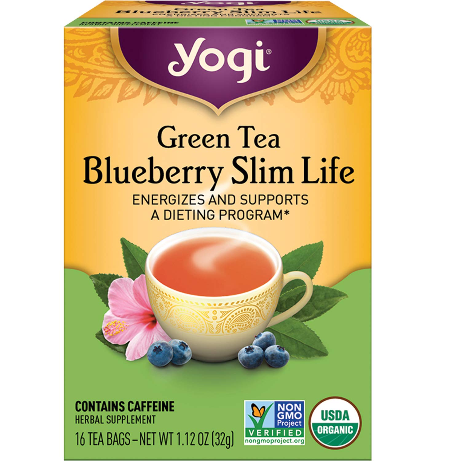 YOGI - TEA, GREEN, BLUEBERRY SLIM LIFE