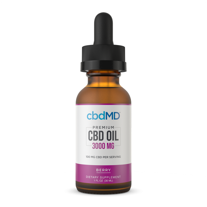 CBDMD BROAD SPECTRUM 3000MG BERRY TINCTURE 30ML