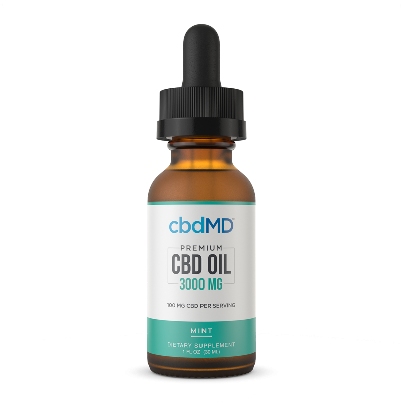 CBDMD BROAD SPECTRUM 3000MG MINT TINCTURE 30ML